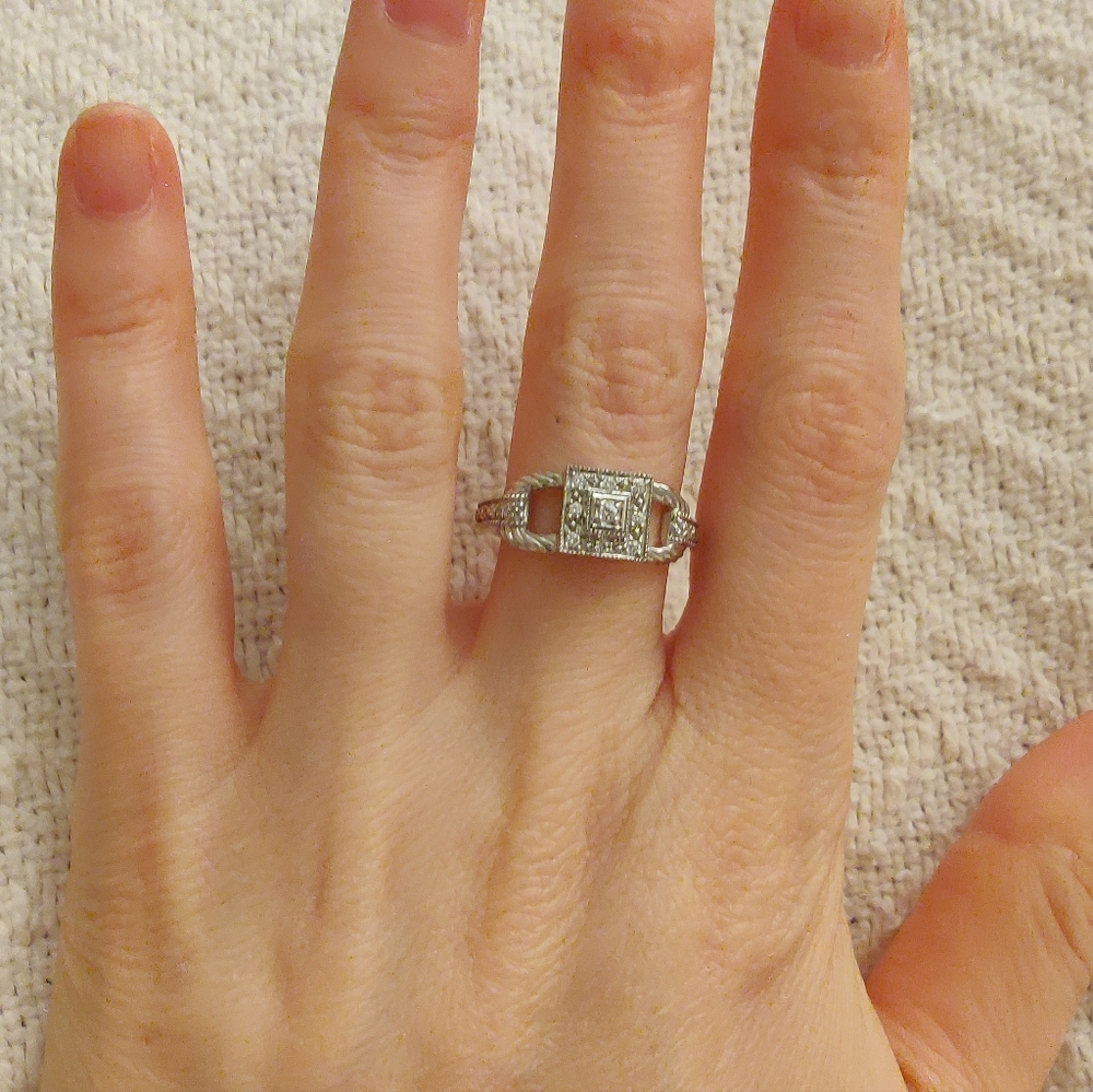 Jewelry - charriol diamond white gold ring (size 6)